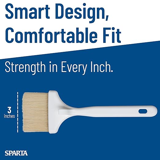 SPARTA 4040202 Meteor Nylon Basting Brush With Nylon Bristles, 3 Inches, White, (Pack of 12)