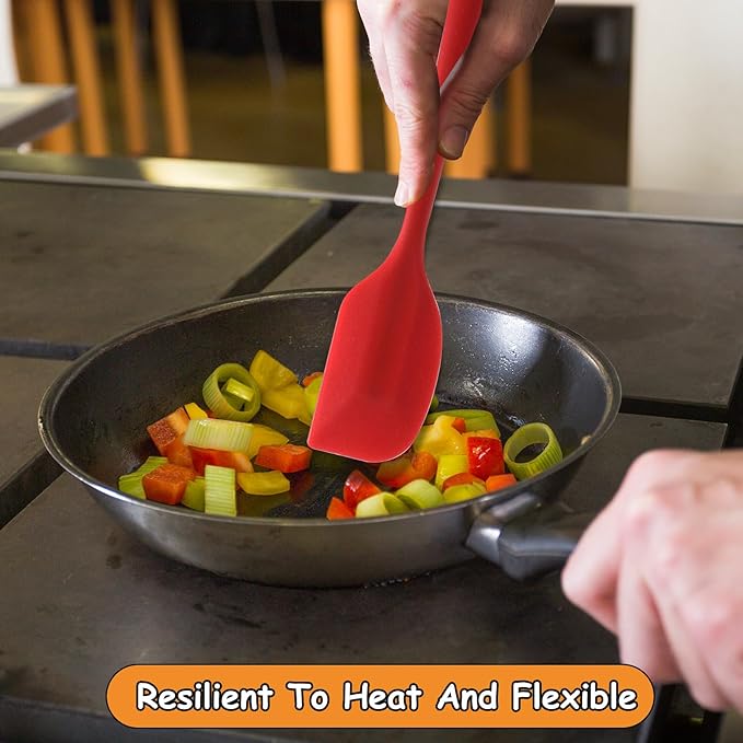 28 Pcs Mini Silicone Spatulas Bulk 8.3 Inch Small Rubber Spatula Non-stick Spatulas Set Flexible Heat Resistant Scrapers for Kitchen Cooking Baking Mixing