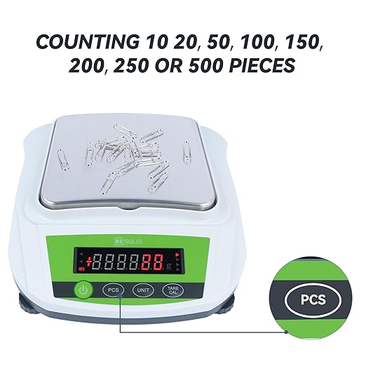 U.S. Solid Precision Balance, 2000g/4.4lb x 0.01g Analytical Digital Lab Scale, 6.2" x 5" Rectangular Pan, Piece Counting, g/ct/oz/lb, 100-240V AC & 4xDC 1.5V Battery, Kitchen, Jewelry, Scientific Use