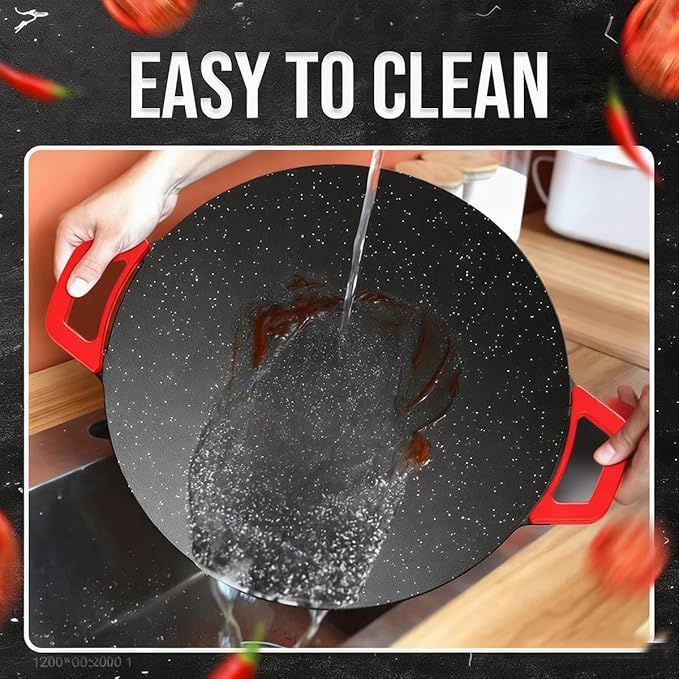 Smokeless Indoor Electric Grill & Nonstick Griddle – Compact, Fast-Heating Tabletop Grill for Steaks, Burgers, Pancakes, BBQ, and Everyday Indoor Cooking (Flat-15.7")