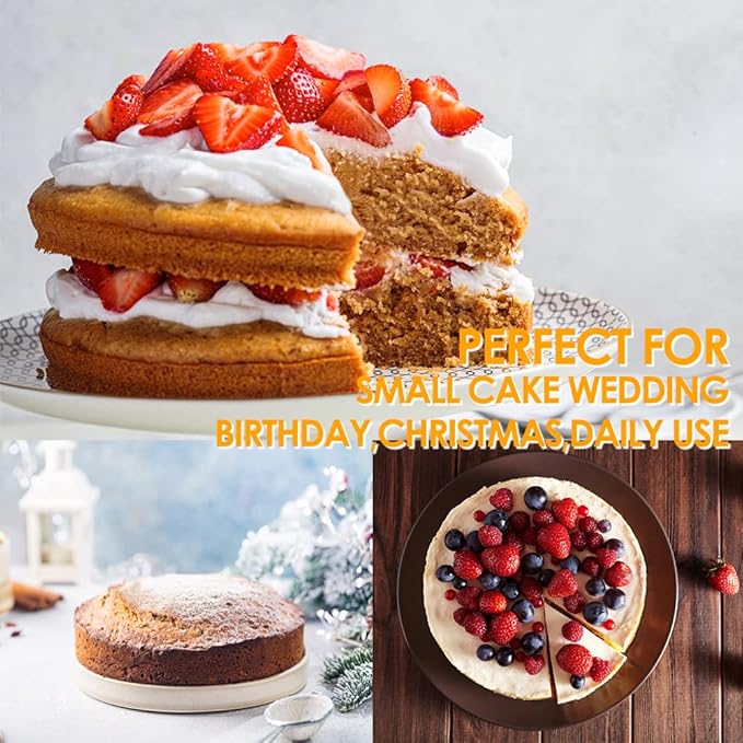 6 Inch Round Cake Pan Set of 3, Nonstick Coating Baking Round Cake Pans with Remvable Bottom for Birthday Layered Cakes,Party, Circle Cake Tins With Wider Grips for Oven Air Fryer, Black