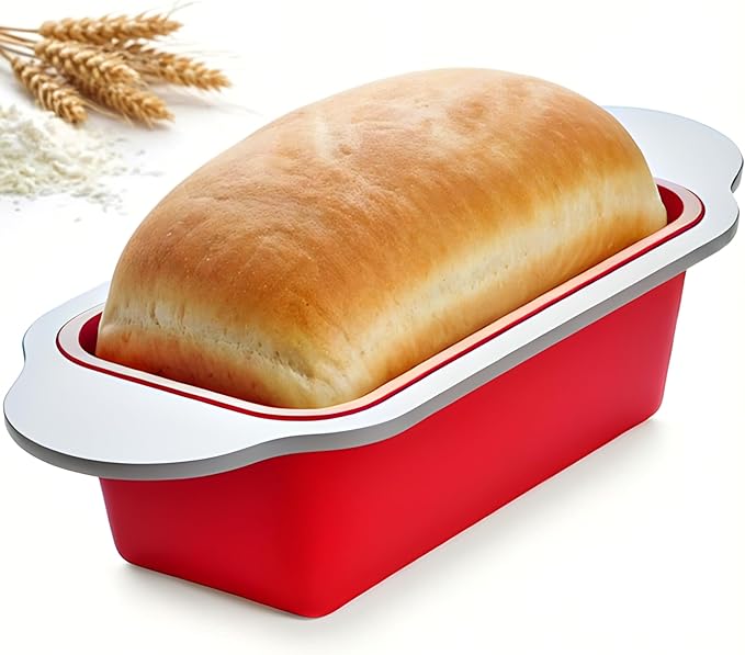 Boxiki Kitchen Premium Non-Stick Silicone Bread Loaf Pan, 9x5 Inches – Heavy-Duty Steel Frame, Non-Toxic, BPA & PFOA Free – Perfect for Pound Cakes, Breads, & More.