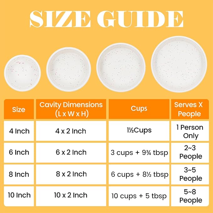 Vinino 10 Inch Silicone Round Cake Pan with Metal Reinforced Frame Set of 2, Nonstick Silicone Springform Pan for Baking Suitable for Making Layers, Cheese & Chocolate Cakes