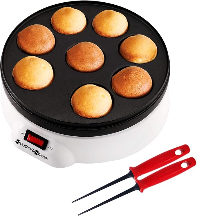 Health and Home Electric Japanese Takoyaki Octopus Pan 8- Balls,Cake Pops Maker With Nonstick Coating,dessert,Maker Danish Aebleskiver and Ebelskiver Maker