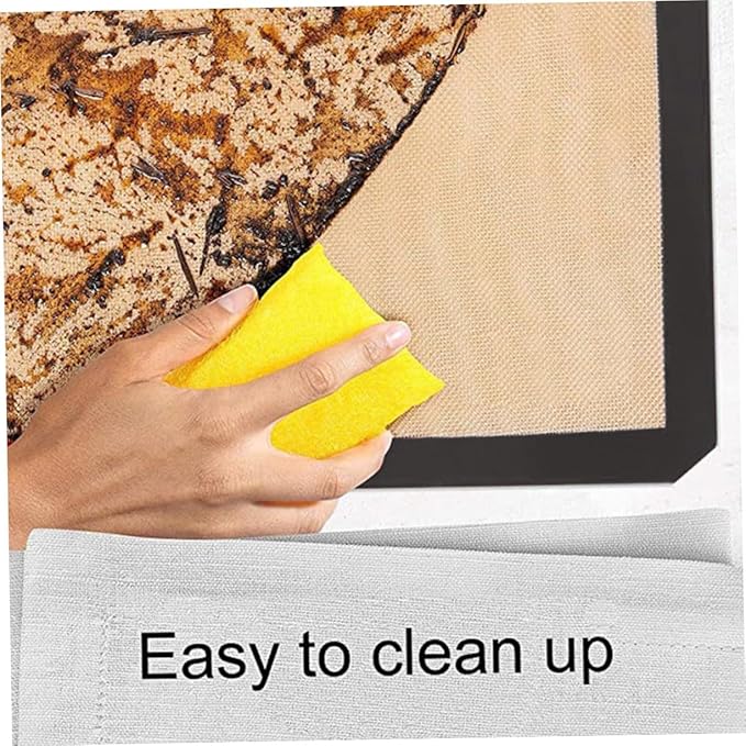 IMIKEYA 4pcs Silicone Baking Mats Non-stick Heat Resistant Pad Reusable Baking Liners for Pastry Bread and Cake