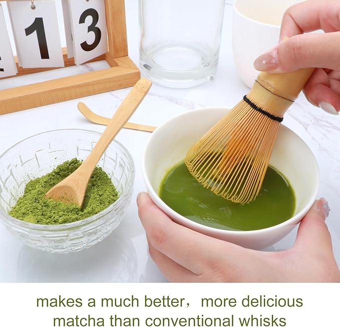 Maredash Matcha Whisk Set,Matcha Whisk,Matcha Set,Bamboo Whisk,Matcha Kit,Chasen Matcha Stirrer,Made from 100% Natural Bamboo,Durable and perfect for making matcha tea