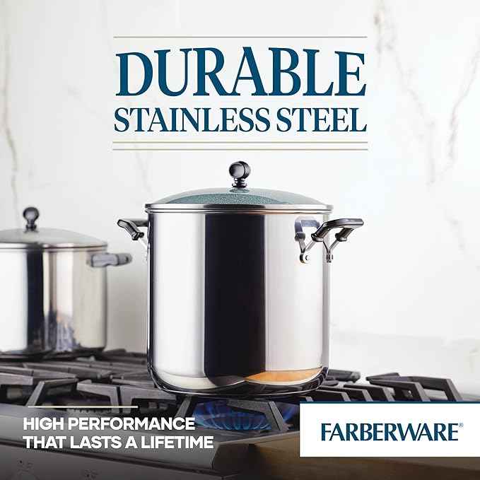 Farberware Classic Series 11 Quart Stockpot with Glass Lid