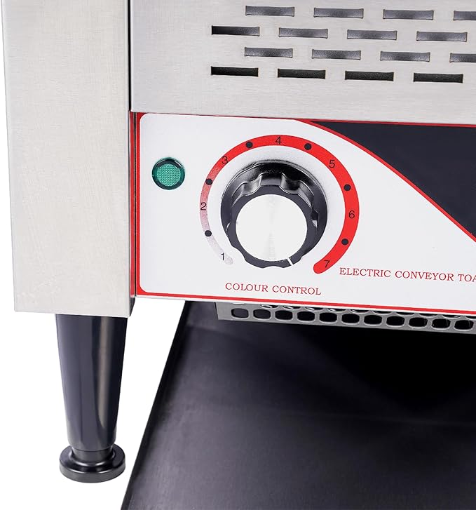 Commercial Toaster 300 Slices/Hour 1900W Heavy Duty Stainless Steel Commercial Electric Conveyor Toaster Oven with Three Baking Modes for Home Restaurants Bakery Use