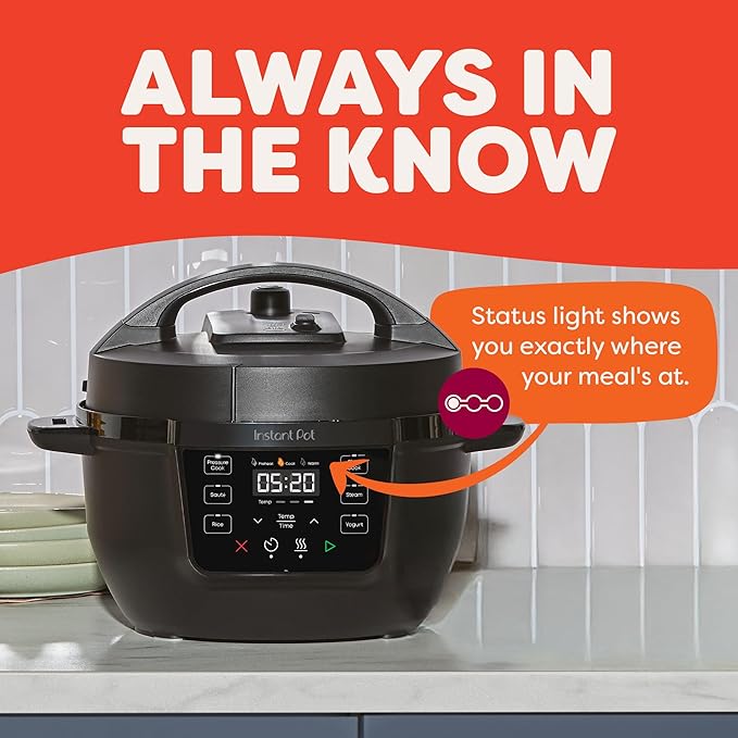 Instant Pot 4QT RIO Mini 7-in-1 Multi-Cooker, Pressure Cooker, Slow cook, Sauté, Steam, Rice Maker, Yogurt, & Warmer, Black, 4 Quarts