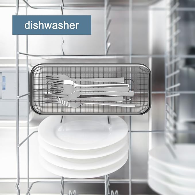Utensil Drying Rack, 3 Pack Stainless Steel Utensils Holder Dishwasher Silverware Basket, Compact Dish Drainer for Kitchen Countertop, Chopsticks Spoons, Forks, Knifes Organizer