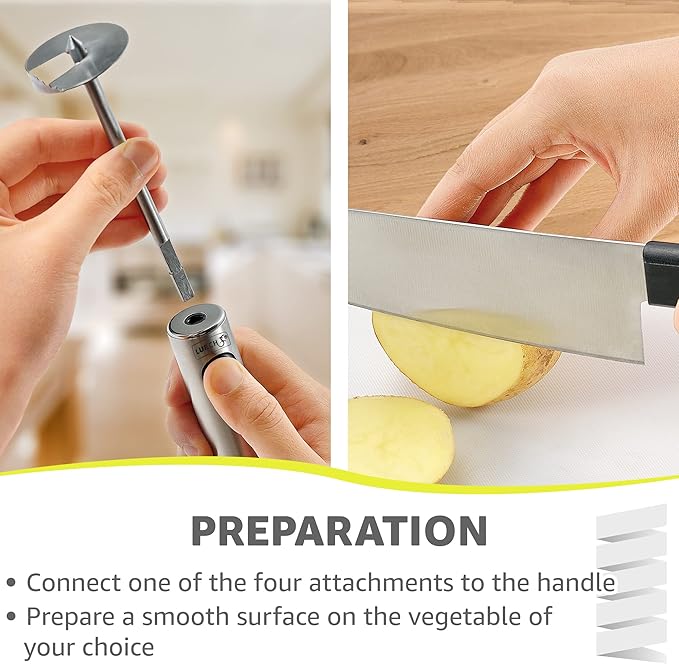 Lurch Germany Twister Stainless Steel Vegetable Drill | Fruit Corer And Veggie Spiralizer Ergonomic Handle With 4 Sizes for Coring and Hollowing out Zucchini, Potatoes, Carrot, Apple
