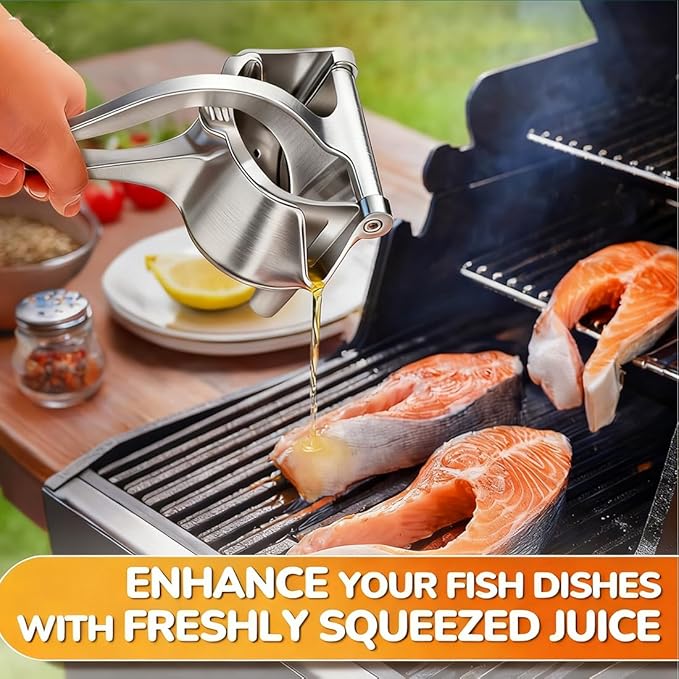 Hand Juicer Squeezer - Aluminum Alloy Fresh Fruit Juice Extractor, Fruit Juice Handheld Press Squeezer with Seed Filter, Heavy Duty Manual Hand Press Juicer for Citrus and Other Fruits (4PCS)