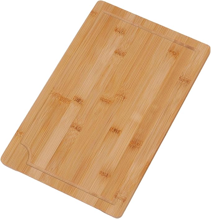 Bewinner Three Piece Wood Cutting Board Set | Smooth Cleaver Friendly Chopping Boards With Grooves And Inner Handles For Kitchen Serving