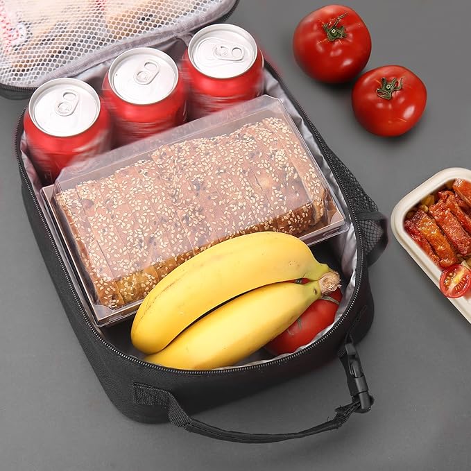 Lovoeo Lunch box Lunch bag for men women Insulated Lunchbox Lunch bags for Work Picnic Travel (Thicken dusty pink)