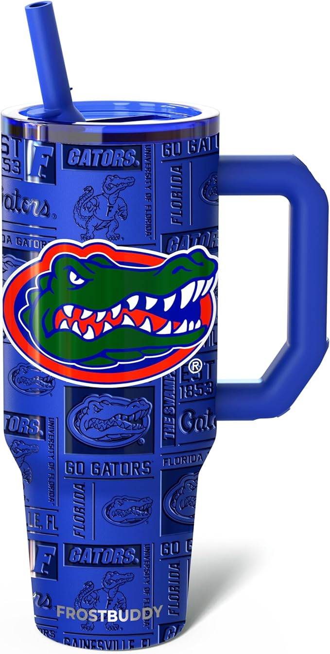Thicc Buddy - 40 oz Stainless Steel Vacuum Insulated Tumbler with Lid and Straw for Water - Travel Mug Cupholder Friendly - Gifts for Women Men Him Her