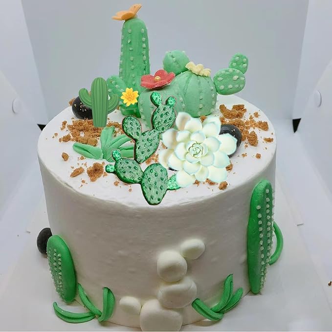 Cactus Silicone Molds Cacti Hawaiian Fondant Mold for Making Sugar Chocolate Candy Gum Paste Cupcake Cake Decoration Supplies