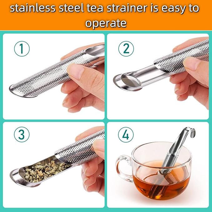 2 Sets Upgraded Version Tea Strainer, Tea Diffusers For Loose Tea，It Is Also Equipped With A Base And A Brush For Easy Placement，Tea Infuser For Loose Leaf Tea Applicable To Office, Home, Travel