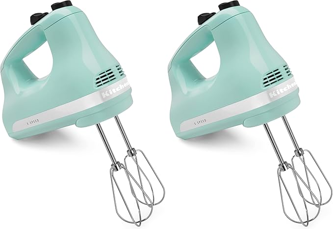 KitchenAid 5 Ultra Power Speed Hand Mixer - KHM512,Ice Blue,(Pack of 2)