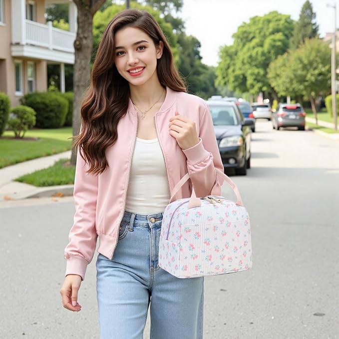 Bluboon Lunch Box for Women Cute Lunch Bag Reusable Insulated Lunch Bags Large Capacity Lunchbox Cooler for Work Picnic or Travel