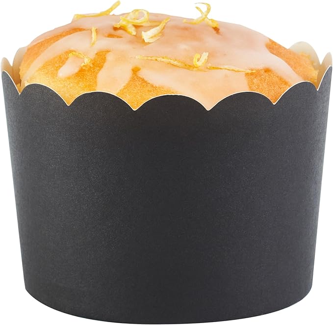 Restaurantware Baking Cups 200 Pack of 10 oz Paper Cupcake Liners Greaseproof Scalloped Oven-Safe Elegant Dessert Muffin Cups Disposable for Parties