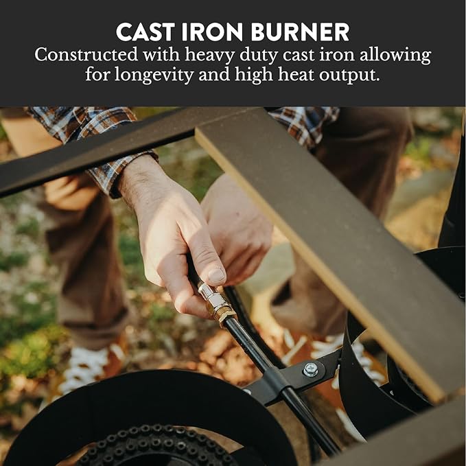GasOne B-5850A Outdoor Propane Deep Fryer - Double Burners, 16 Qt Removable Baskets & Lids, Oil Fryer Cart with Thermometer & Regulator - Perfect for Outdoor Cooking