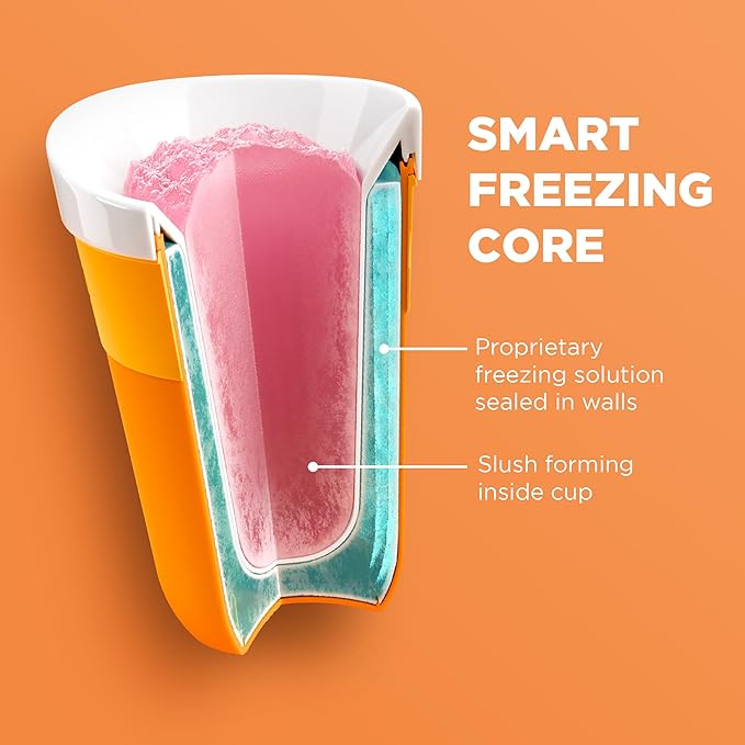ZOKU Original Slush and Shake Maker, Slushy Cup 3 Pack for Quick Frozen Homemade Single-Serving Slushies, Fruit Smoothies, and Milkshakes in Minutes, Blue/Red/Green Set of 3