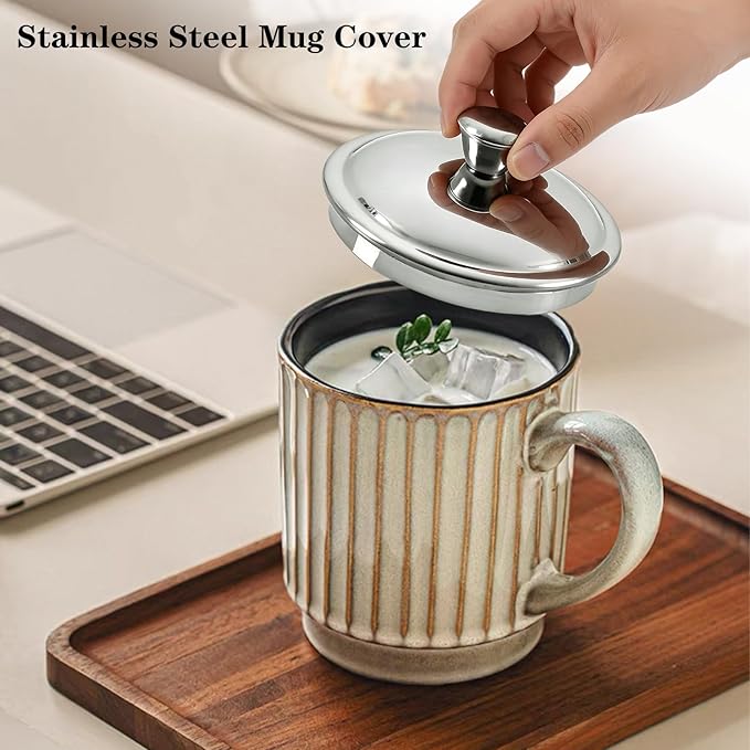 3.1Inch Universal Drink Covers, Stainless Steel Mug Cover, Glass Covers for Drinks, Cocktails, Coffee Mugs, Tea Cups, Beers