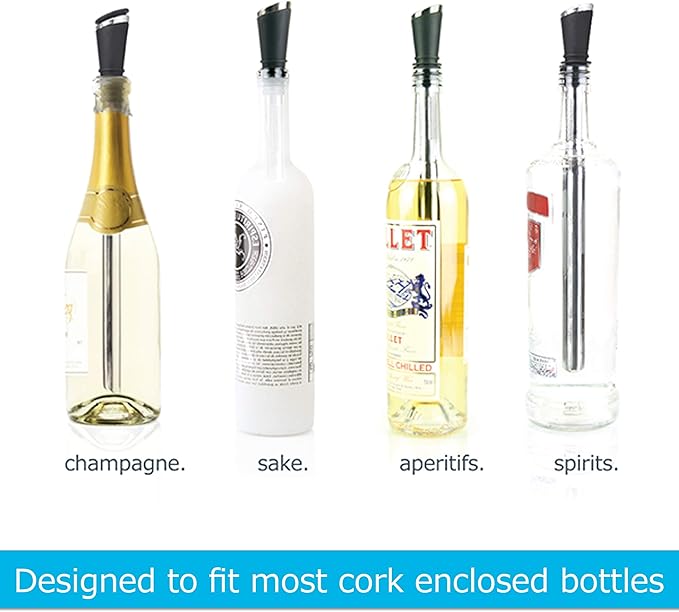 Soireehome Tempour Gourmet Aerator, Filter, Stopper, and Chiller for Wine and Liquor- Gift for Hosting, Perfect For Wine Tasting and Parties