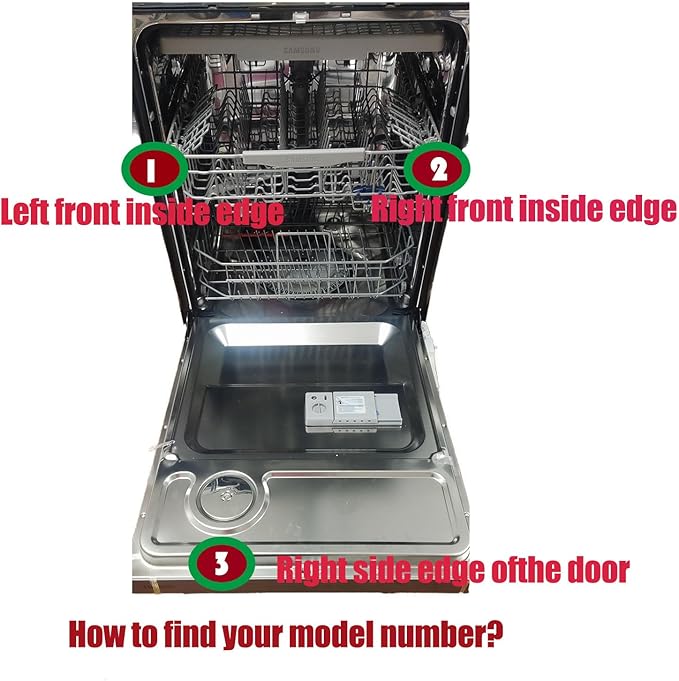 Upgraded DD82-01074A Middle Dishwasher Rack Replacement for Samsung Dishwasher Modle DW80R5061/DW80R5060/DW80K7050UG Series