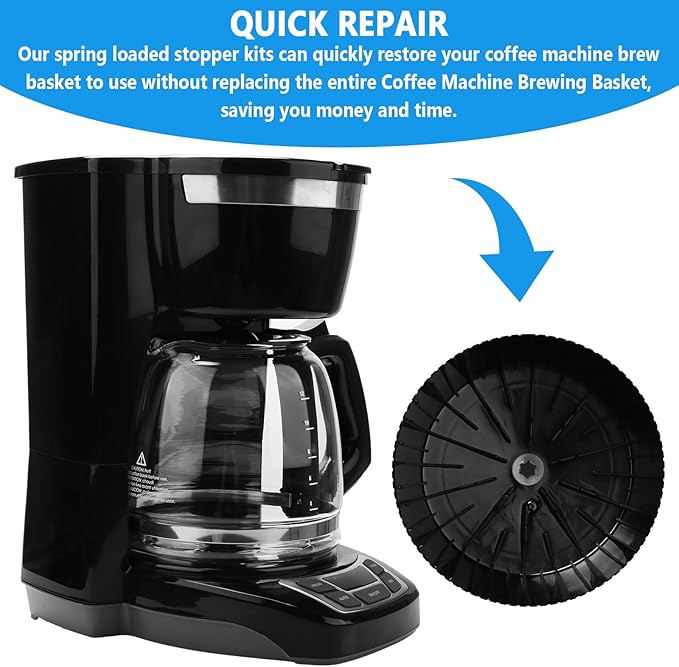 Coffee Machine Brewing Basket Bottom Spring Loaded Stopper Kits Fits For Black+Decker Coffee Makers Brew Basket, Fits For Mr. Coffee Majority 4-12 Cup Drip Coffee Makers