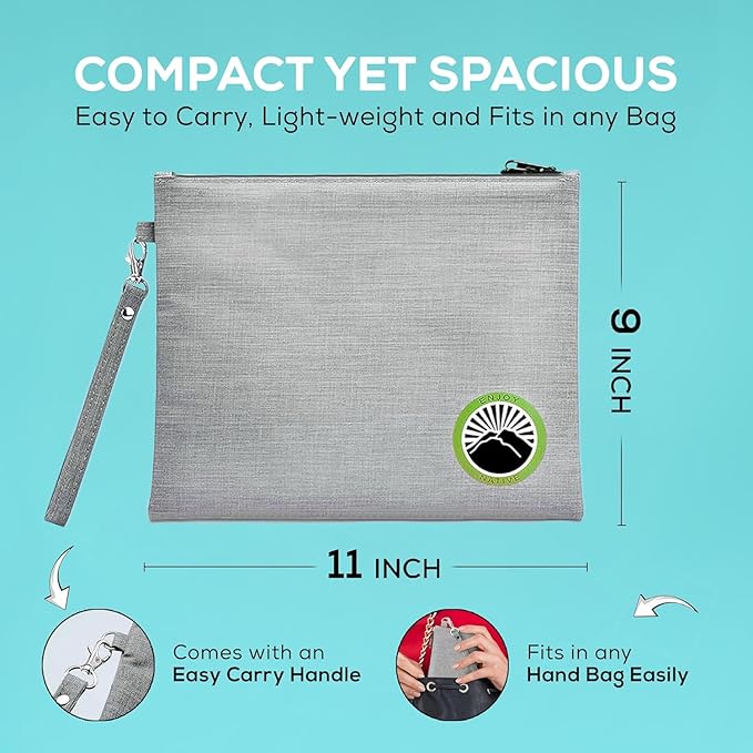 Large and Small Smell Proof Bag Combo, Smell Proof Container, Dog Tested Odor resistant Bag, Best Zipper Odor sealing Pouch Herbs, coffee & Travel Medicine Bag, Scent resistent Containers