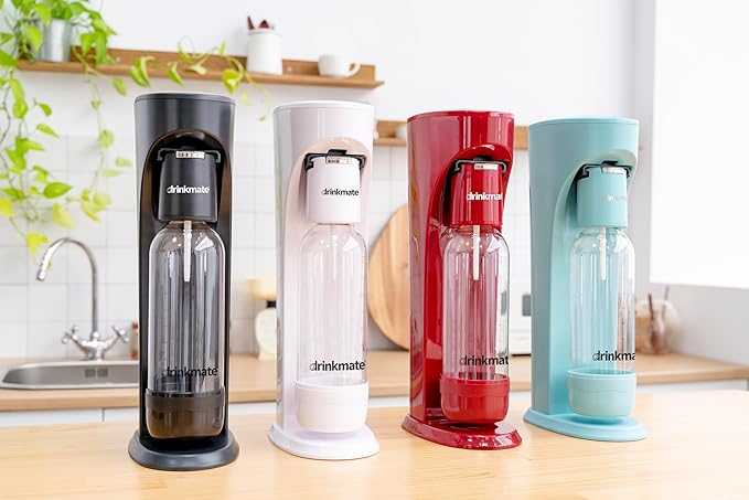 DrinkMate 0.5L Replacement Carbonation Bottles | Compatible with OmniFizz, LUX, and Spritzer | Classic White, Pack of 2