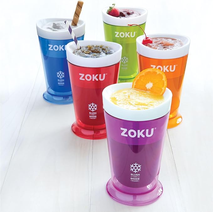 ZOKU Original Slush and Shake Maker, Slushy Cup for Quick Frozen Homemade Single-Serving Slushies, Fruit Smoothies, and Milkshakes in Minutes, BPA-free, Red