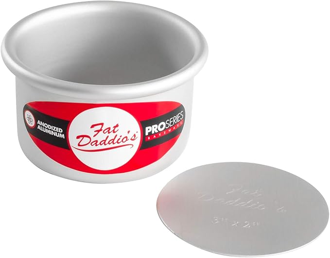 Fat Daddio's Anodized Aluminum Round Cheesecake Pan with Removable Bottom, 3 Inch by 2 Inch