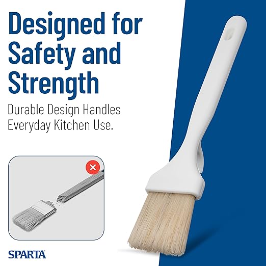 SPARTA 4040102 Meteor Nylon Basting Brush With Nylon Bristles, 2 Inches, White, (Pack of 12)