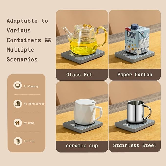 Coffee Mug Warmer for Desk, Electric Coffee Cup Warmer with Warm & Hot Settings, Universal Fit for Most Mugs, Ideal Warmer for Coffee, Tea, Milk & Beverages
