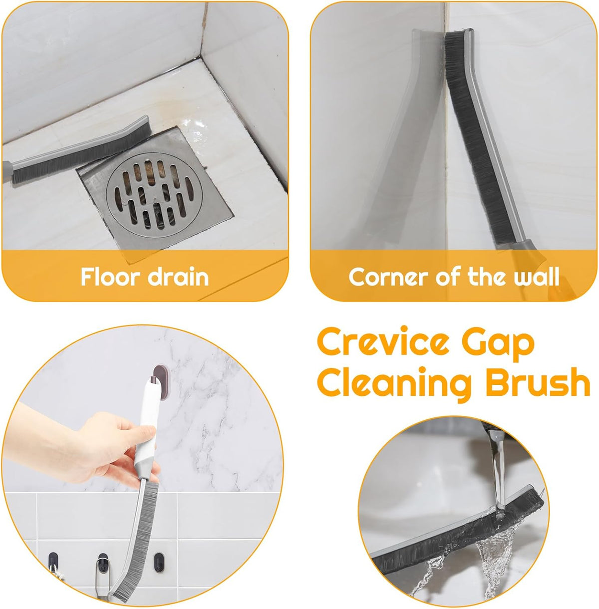 Cleaning Brush Grout Scrub Brush,Home Kitchen Bathroom Window Gap Cleaning Tools,4 pcs Hard Bristle Scrubbing Brush,Kitchen Bathroom Tile Toilet Home Essentials Cleaner Household Use