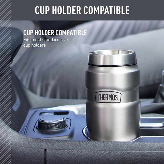 THERMOS Stainless King Vacuum-Insulated Stainless Steel Tumbler - 16oz, Army Green - Insulated Coffee Tumbler for Hot & Cold Drinks - Leak-Proof & Sweat-Proof for Commuting & Traveling