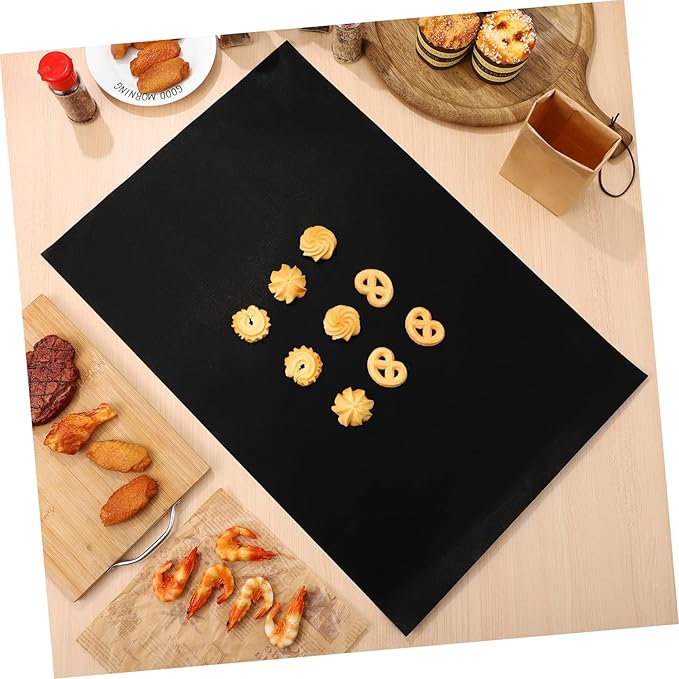 BESTOYARD 9pcs Non-stick Oven Mats for Bottom of Oven Gas Stove Reusable Baking Liners High-temperature Resistant Cooking Mats for Even Heating Easy to Clean Trim