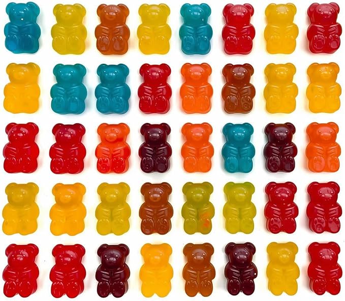 Gummy Candy Molds - Silicone Gummy Bear/Dinosaur/Hearts/Gummy Worm Mold with 2pcs Dropper,Non-stick and Bpa Free for Mini Candy Chocolate Gummies Baking