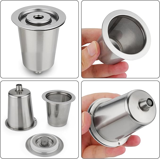 FIRJOY Stainless Steel Reusable Filter Cup, Compatible with Cuisinart SS-RFC HomeBarista Coffee Makers (1 Pack)