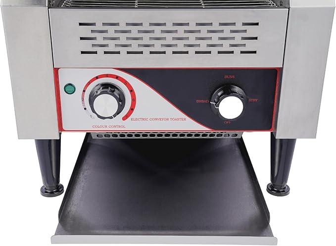 Commercial Toaster 300 Slices/Hour 1900W Heavy Duty Stainless Steel Commercial Electric Conveyor Toaster Oven with Three Baking Modes for Home Restaurants Bakery Use