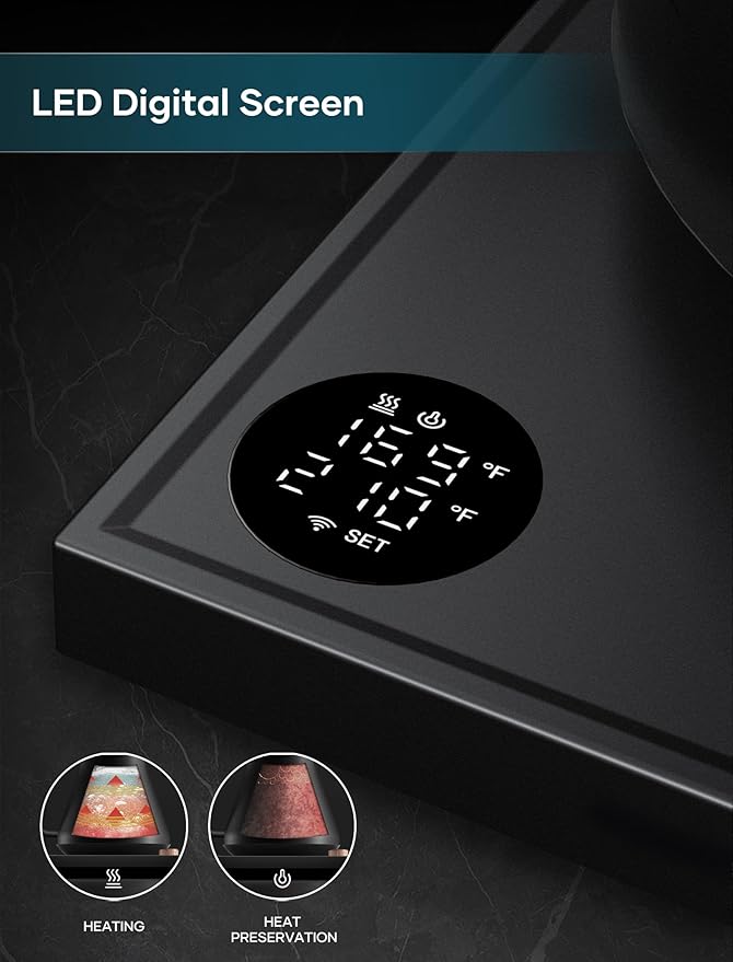 INTASTING Electric Kettle, Gooseneck Electric Kettle, ±1℉ Precise Temperature Control, Stainless Steel Interior, Quick Heating for Pour Over Coffee, Tea & Boiling Water, 0.9L (Black)