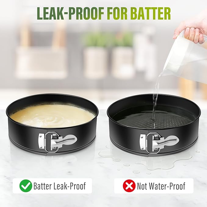 Vakoo 7 Inch Springform Pan - Nonstick, Leakproof Cheesecake Pan for Baking, Easy Release, No Parchment Paper Needed