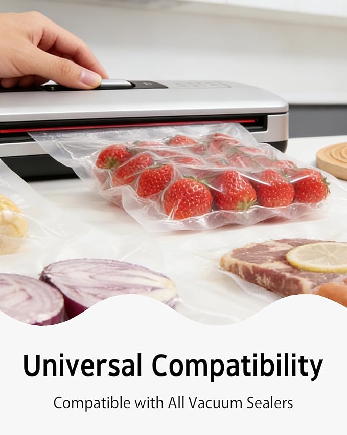 Syntus 200 Count Vacuum Sealer Bags Gallon 11 x 16 inch for Seal a Meal, Commercial Grade BPA Free Heavy Duty Precut Seal Bags, Food Vac Bags for Storage, Meal Prep or Sous Vide