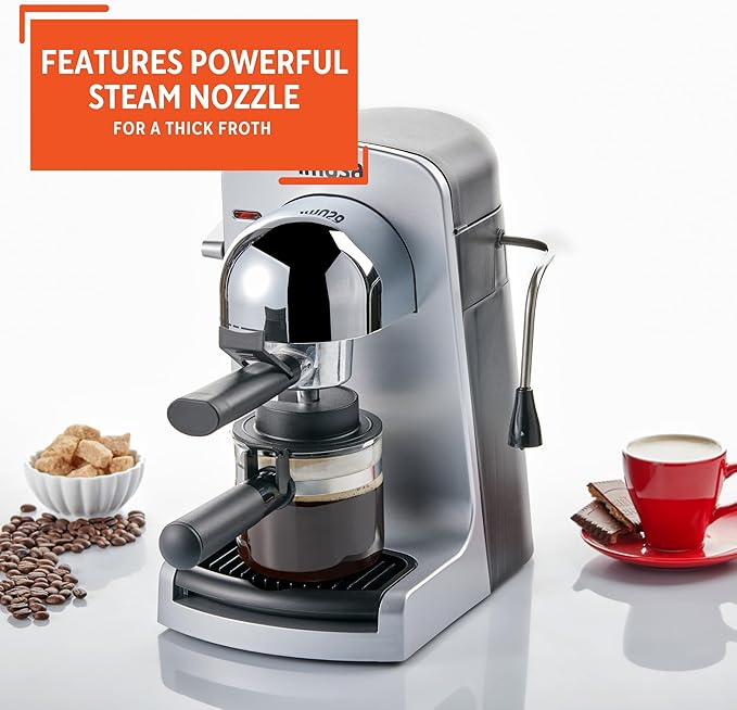 IMUSA 4cup Electric Bistro Espresso Cappuccino Maker, Silver