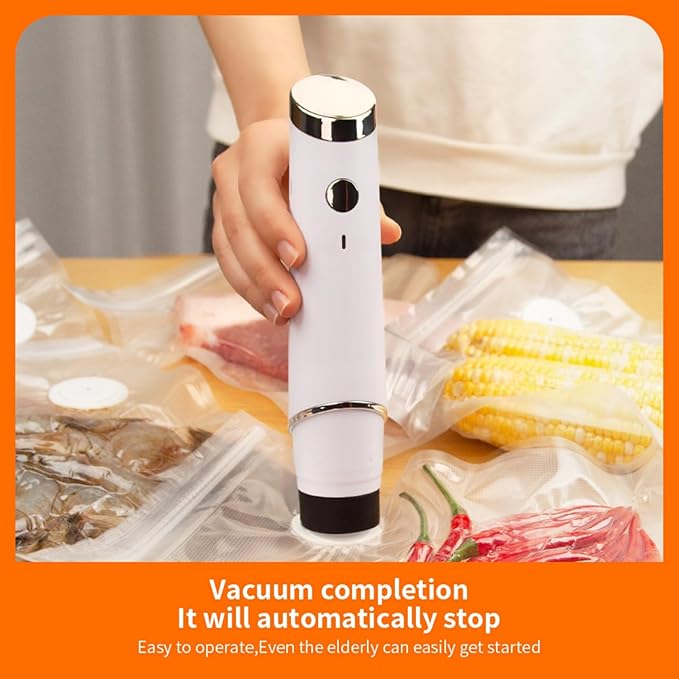 Handheld Vacuum Sealer for Food, Protable Compact Vacuum Sealer (Vacuum Sealers+ 30 Reusable Vacuum Seal Bags)