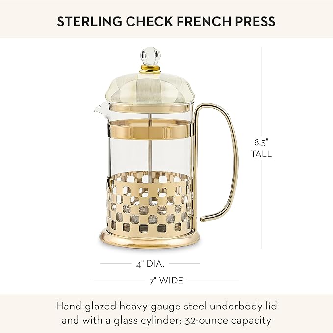 MACKENZIE-CHILDS Sterling Check French Press
