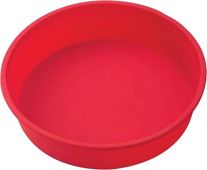 Mrs. Anderson's Baking Silicone 9-Inch Round Cake Pan, BPA Free, Non-Stick European-Grade Silicone, 9.5 x 2.25-Inches