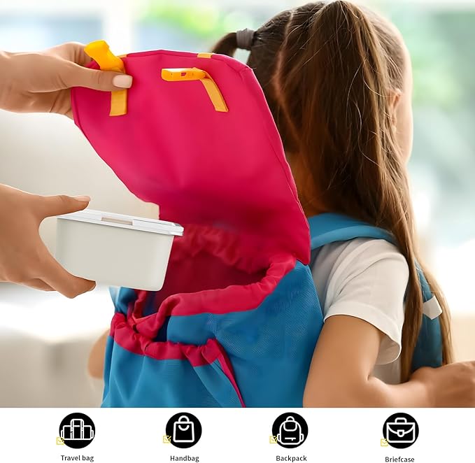 Bakpoco Stainless Steel Snack Lunch Containers for Kids, 3 Packs 12 oz Leak-Proof Lunch Box Containers, Microwave-Safe, Convenient Metal Small Food Storage Container with Lid for School, Work